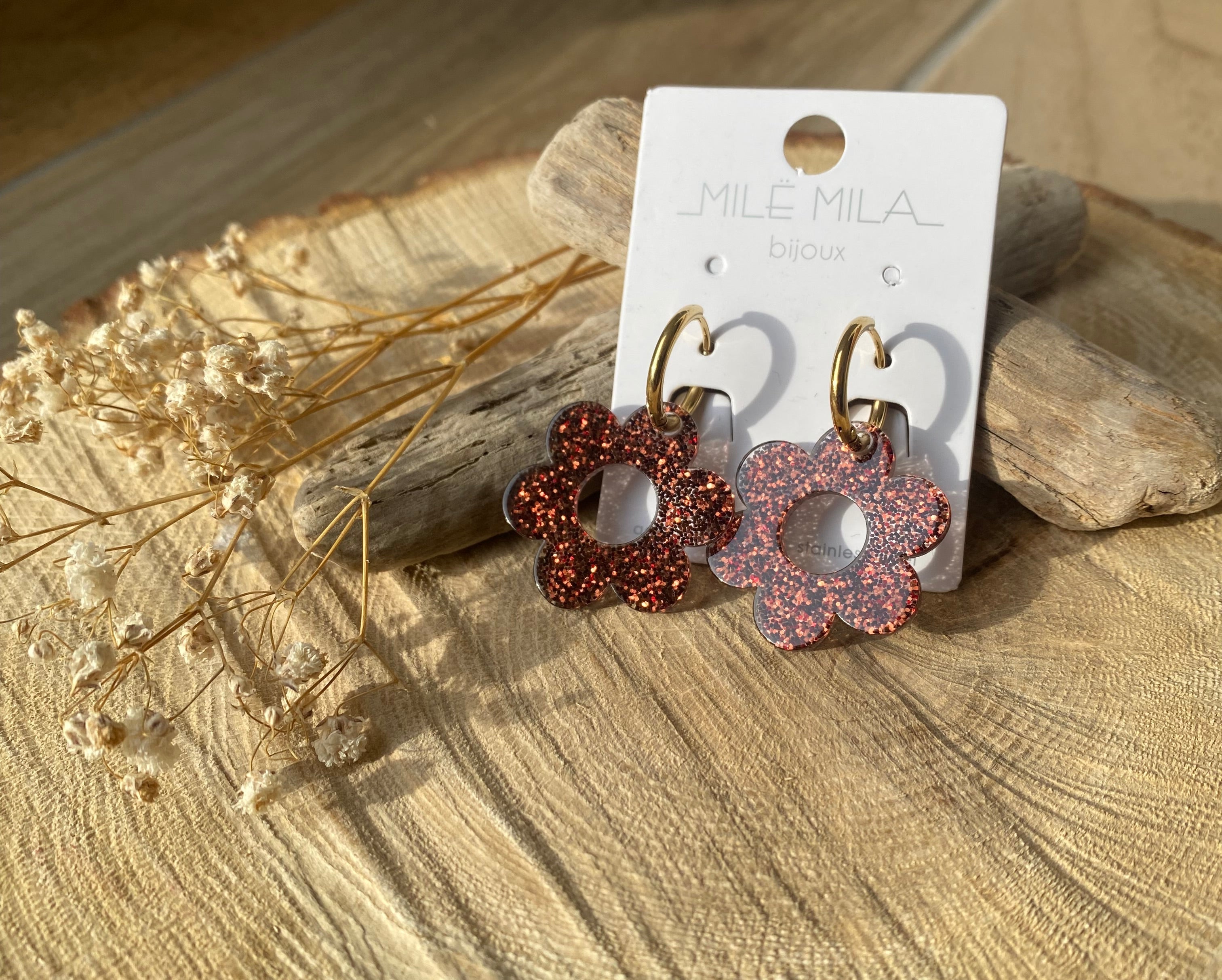 Créoles Fleur | AMBRE